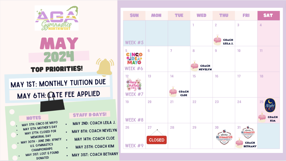 2024 Session 2 Calendars AGA Northwest
